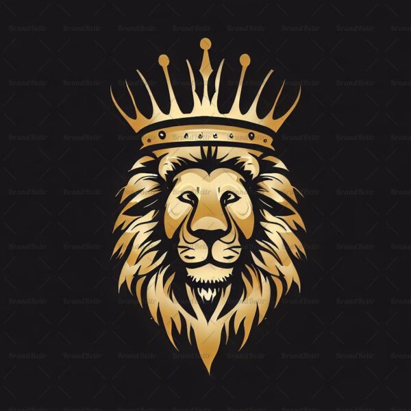 Majestätischer Löwe und Krone